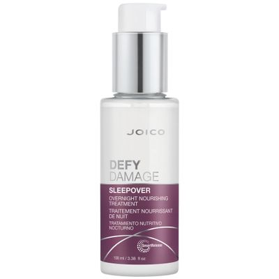 Joico Defy Damage Sleepover Overnight Nourishing Treatment | Instantly Softens &amp; Smooths | Strengthen Bonds | Reduce Breakage &amp; Split Ends | No Rinse Formula | With Arginine &amp; Keratin | 3.38 oz