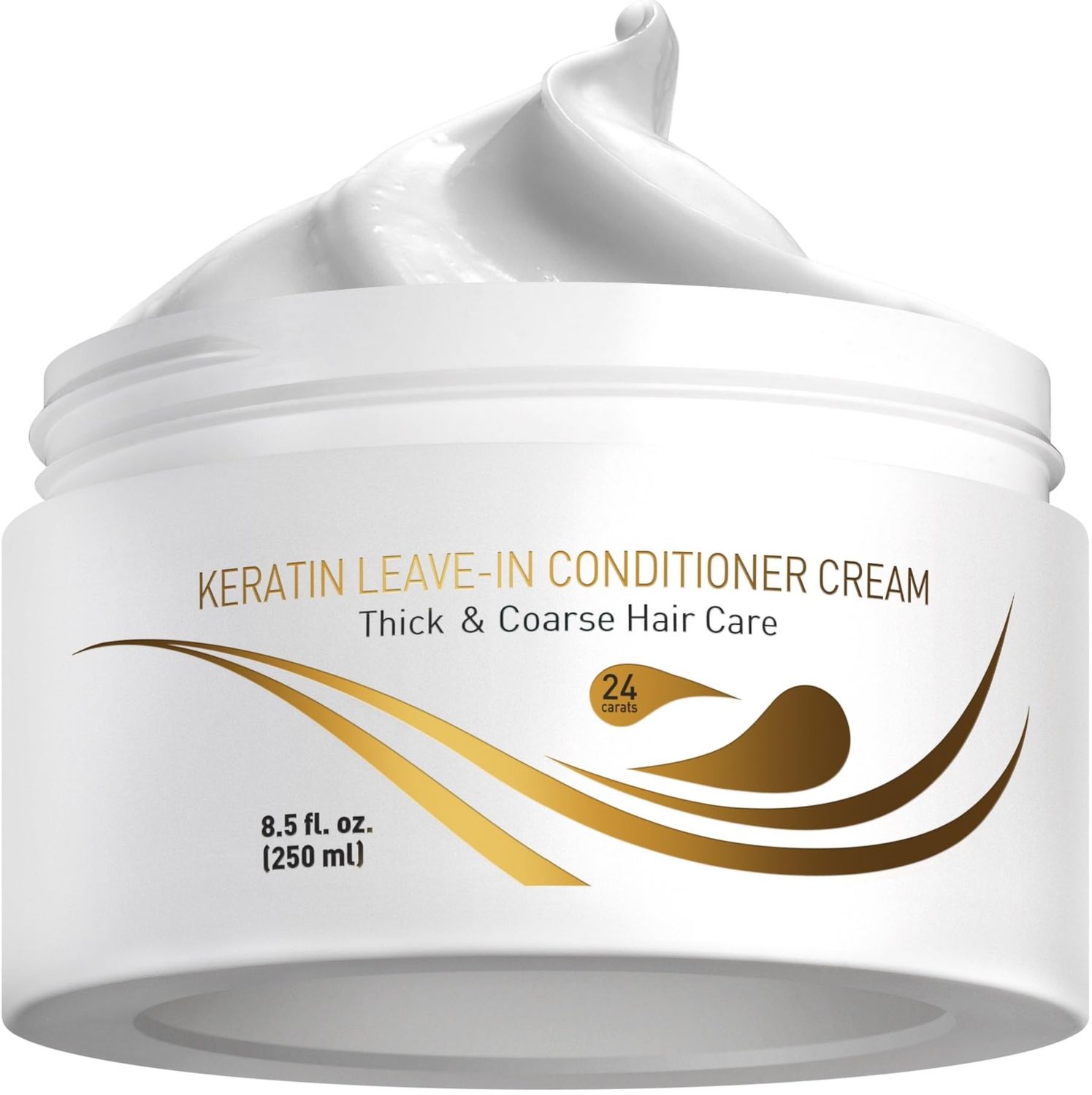 VITAMINS hair cosmetics Keratin Leave in Conditioner Cream - Indulgent Anti Frizz Conditioning for Curly Hair - Curl Defining Styling Detangler for Thick Coarse Natural Dry Damaged Hair