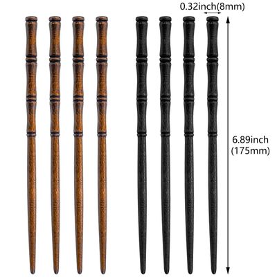 12 Pcs Vintage Wood Hair Sticks Bamboo Shape Hair Chopsticks Japanese Chinese Hairpin Decorative Retro Hair Forks Hanfu Pins Bun Holders for Long Hair Women