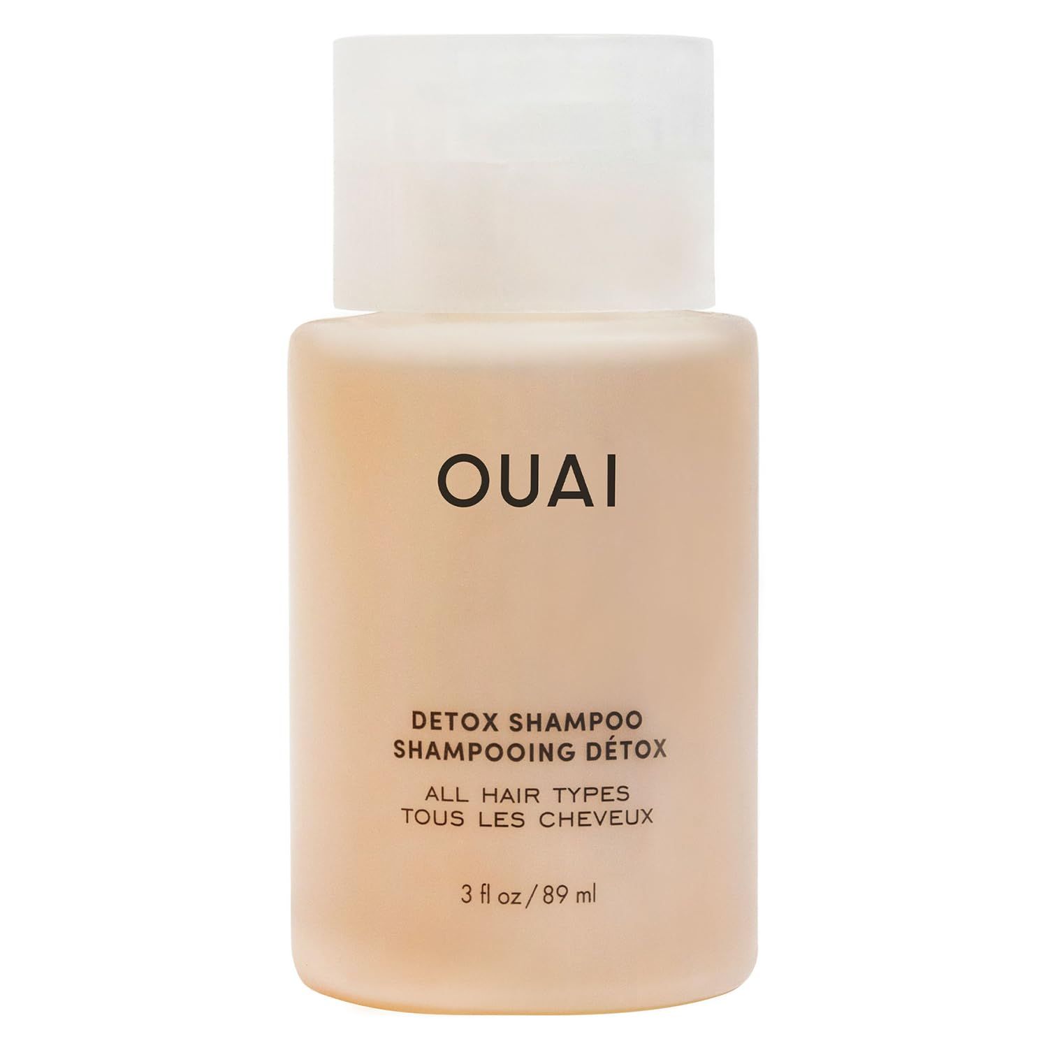OUAI Detox Shampoo Travel Size - Clarifying Shampoo for Build Up, Dirt, Oil, Product and Hard Water - Apple Cider Vinegar &amp; Keratin for Clean, Refreshed Hair - Sulfate-Free Hair Care (3 oz)
