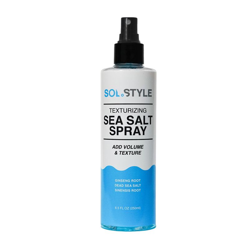 Sol Style Texturizing Sea Salt Spray - Adds Instant Volume, Texture &amp; Thickness, Dead Sea Salt &amp; Ginseng Root for Hair Strength &amp; Health, Natural Beach Wavy Style for Men &amp; Women | 8.5 oz