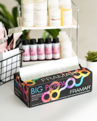 Framar Big Poppa Silver Pop Up Hair Foil - Aluminum Foil Sheets, Hair Foils For Highlighting, Pop Up Foils For Hair Stylist, 250 Pop Up Foil Sheets, Hair Color Supplies - 10x14 inches