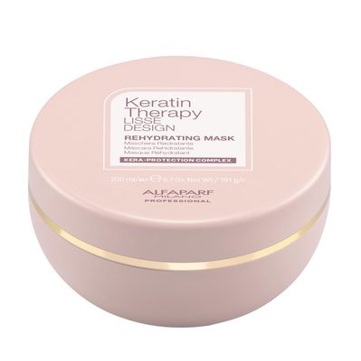 Alfaparf Milano Lisse Design Keratin Therapy Rehydrating Hair Mask - Post Keratin Treatment Deep Conditioning Hair Mask for Frizz Control &amp; Moisture Retention - Dry Hair Treatment (6.7 oz)