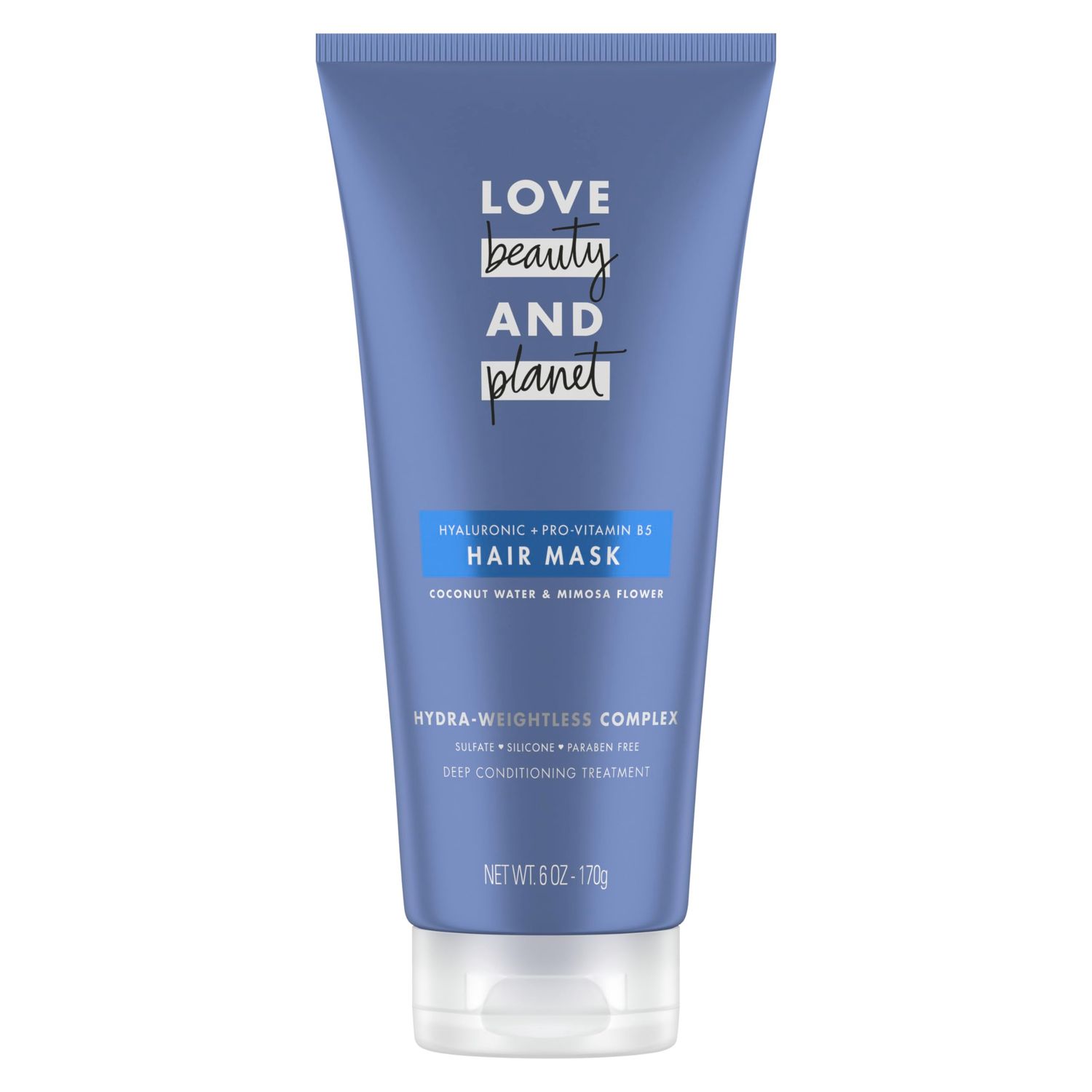 Love Beauty and Planet Hair Mask Deep Conditioning Treatment Coconut Water &amp; Mimosa Flower for dry hair Sulfate-free, Silicone-free, &amp; Paraben-Free 6 oz