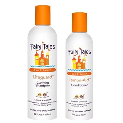 Fairy Tales Swim Shampoo 12oz and Conditioner 8oz for Kids | Made with Natural Ingredients in the USA | No Parabens, Sulfates, or Synthetic Dyes