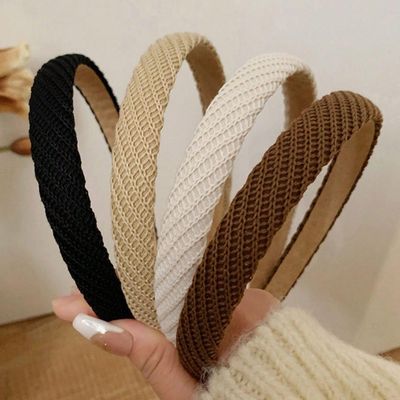 AIBFRID Headbands for Women Thin Knitted Hairbands Fashion Non Slip Headband for Women&#39;s Hair Cute Solid Colors Hair Accessories 4 PCS