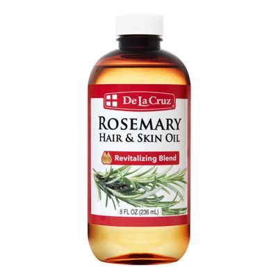 De La Cruz Rosemary Oil Blend Moisturizer with Castor, Avocado and Olive Oil - Topical Use Only 8 FL. OZ. (236 mL)