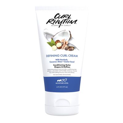Curl Rhythm Defining Curl Cream - Hair Moisturizer for Curly Hair - Curl Styling Cream for Frizz Control, Bounce, and Shine - Sulfate Free - 6 oz