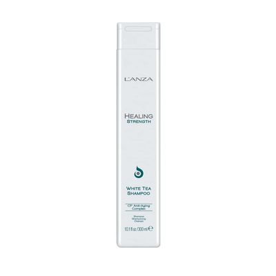 L&#39;ANZA Healing Strength White Tea Shampoo, Hair Shampoo that Strengthens, Protects and Restores Weak, Fragile, and Aged Hair Against Split Ends &amp; Frizz Control, Luxury Hair Care