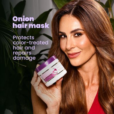 ANYELUZ Onion Hair Mask and Repair Therapy - Hydration, Strengthening, and Color Protection for Healthier Hair