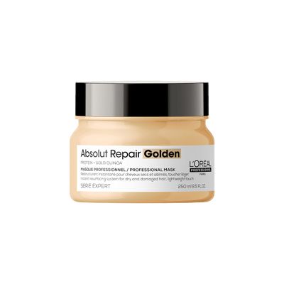 L&#39;Oreal Professionnel Absolut Repair Golden Mask - Repairs Damage &amp; Provides Shine For Fine to Medium, Dry, &amp; Damaged Hair With Quinoa &amp; Proteins
