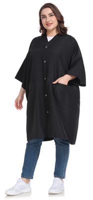 PERFEHAIR Salon Client Gown Capes - Plus Size Hair Coloring Wrap Kimono Style - Lightweight &amp; Soft - Hair Stylist, Dogs Grooming Smock with 2 Pockets - 5 Snap Closures