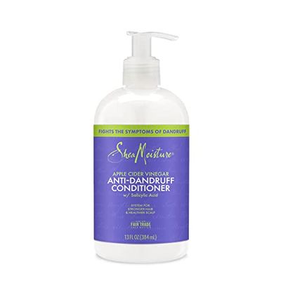 SheaMoisture Hair Care System Anti-Dandruff For Stronger Hair &amp; Healthier Scalp Conditioner Formulated With Apple Cider Vinegar And Fair Trade Shea Butter 13oz