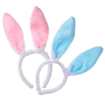 wonshia 2pcs Plush Easter Bunny Ears Headband Rabbit Ear headband Easter Headband for Women Halloween Party