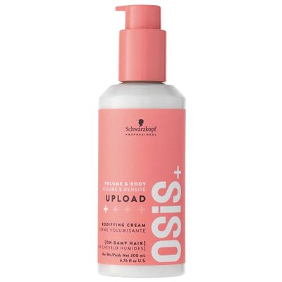 OSiS+ Upload Volume Cream - Lightweight Volumizing Hair Treatment - Conditioning Style Control and Volume Effect - Blow Dry Heat Protection, 6.75 oz