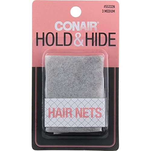 Conair 55332 3 Piece Brown Hair Net, 0.3 Ounce