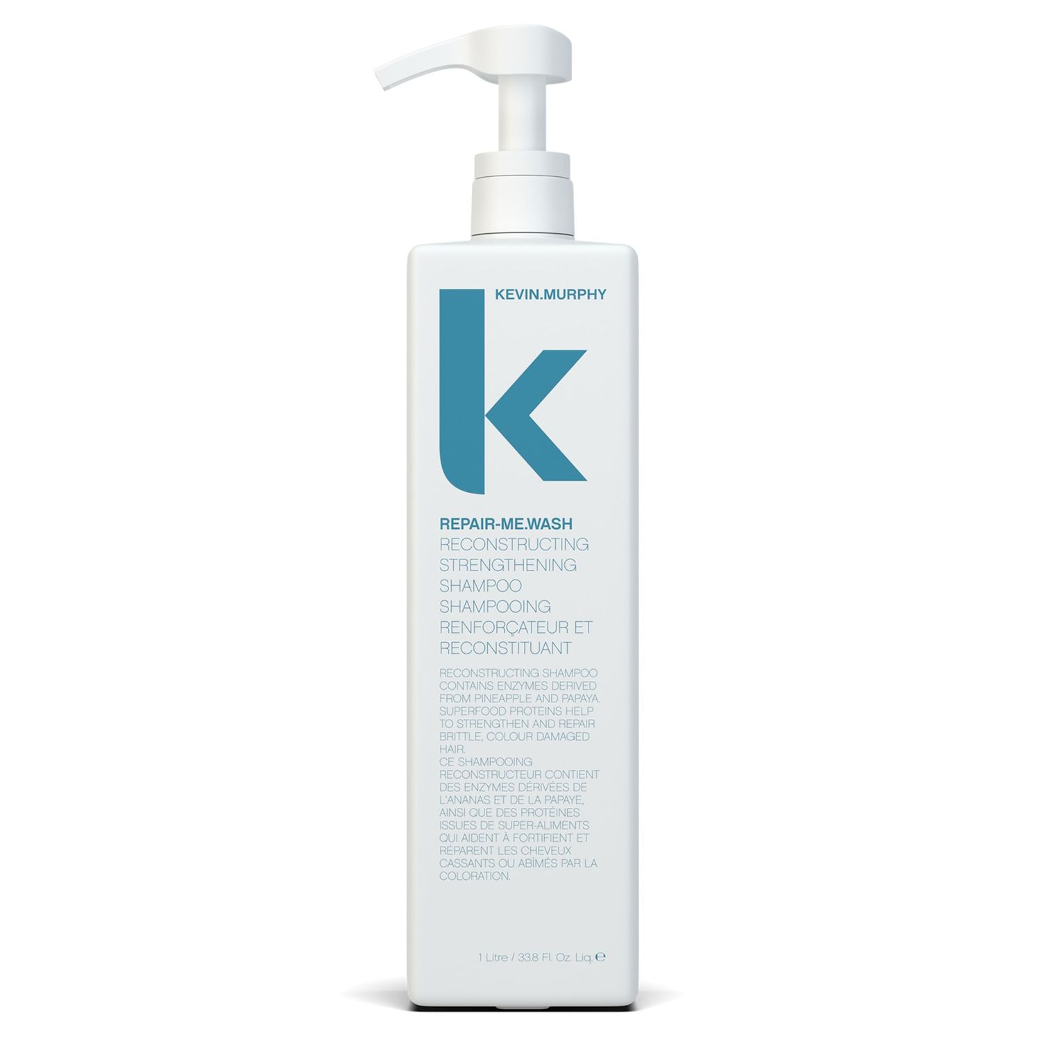 KEVIN.MURPHY REPAIR-ME.WASH - Moisturising Hair Repair Shampoo - Hydrating Frizz Control Shampoo - Sulphate &amp; Paraben Free Hair Care - 1 L / 33.8 fl oz