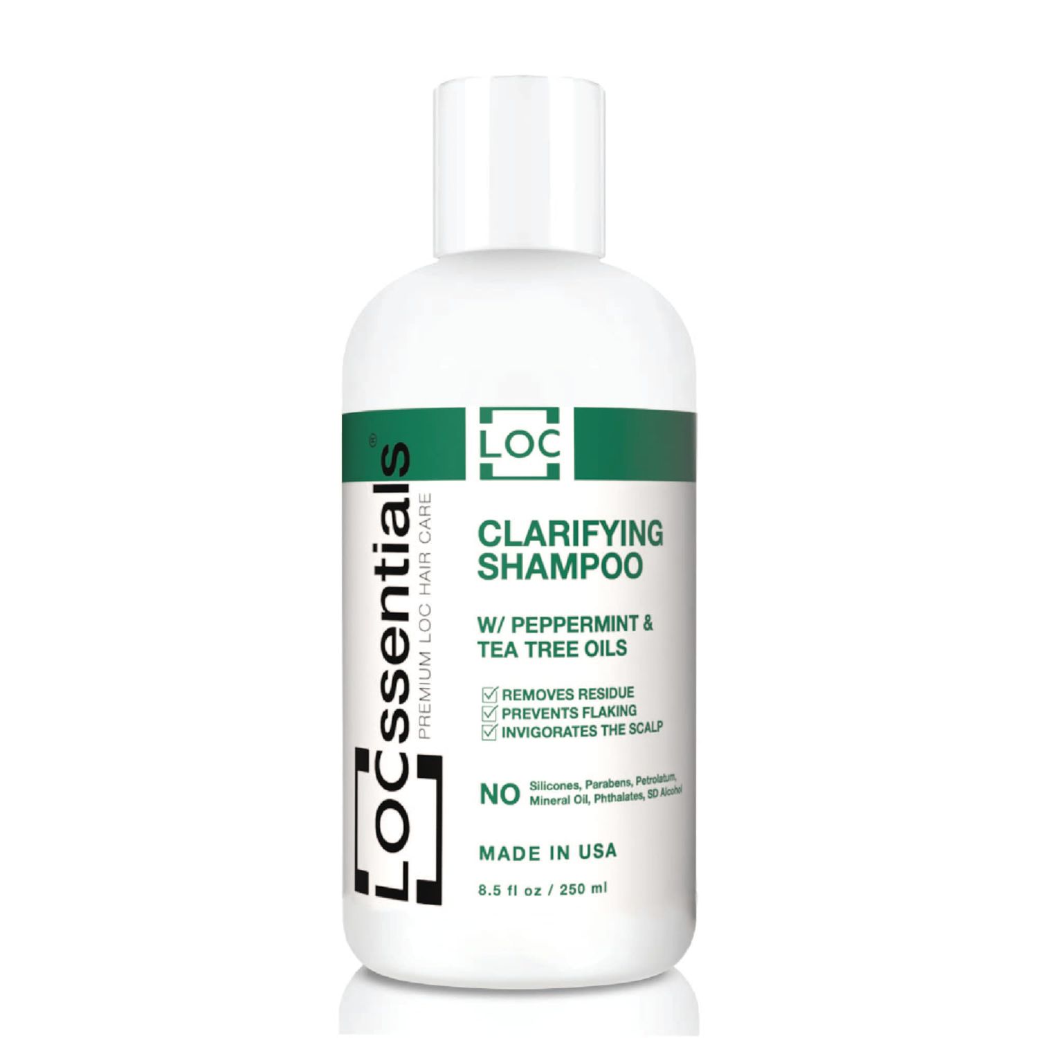 LOCssentials Clarifying Shampoo for Locs - Professional Loc Shampoo for Dreads, Twists, Braids, Interlocks, Microlocs, Faux Locs Crochet Hair - Dreadlock Shampoo with Peppermint and Tea Tree Oils