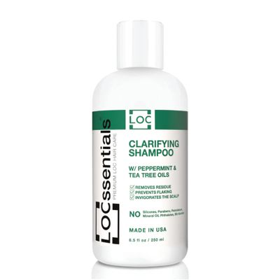 LOCssentials Clarifying Shampoo for Locs - Professional Loc Shampoo for Dreads, Twists, Braids, Interlocks, Microlocs, Faux Locs Crochet Hair - Dreadlock Shampoo with Peppermint and Tea Tree Oils