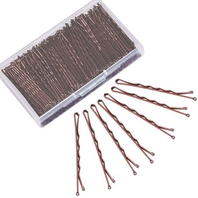 MORGLES Bobby Pins Brown, 240 Pcs Hair Pins for Women 2.2 Inches, Hair Accessories with Box