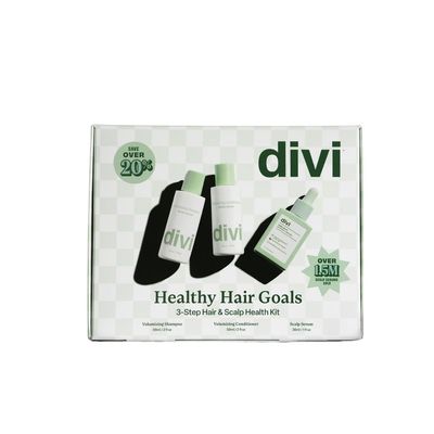 Divi Healthy Hair Goals Bundle - 30ml Hair Serum, 2 Fl Oz Volumizing Shampoo, &amp; 2 Fl Oz Volumizing Conditioner
