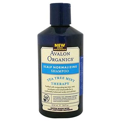 Avalon Organics Therapy Scalp Normalizing Shampoo, Tea Tree Mint, 14 Oz