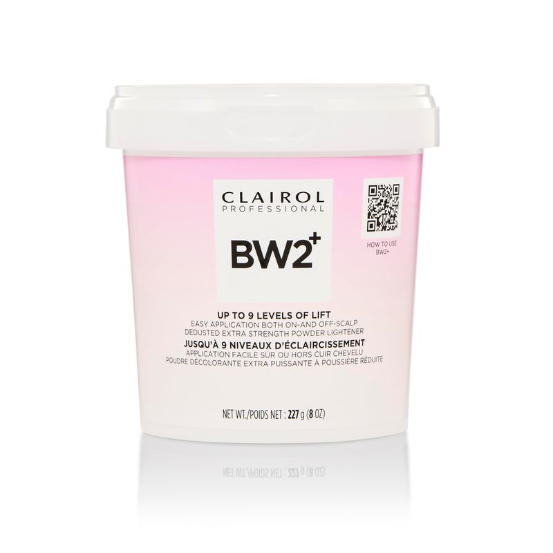 Clairol Professional BW2+ Dedusted Extra Strength Powder Lightener for Hair Highlights, 8 oz.