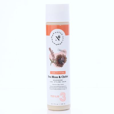 NaturAll Sea Moss &amp; Chebe Curl Cream - Sulfate-Free 3 in 1 Curl Defining Cream Enhances Curl Shape, Hydrates Hair &amp; Reduces Frizz - Curl Activator Cream to Define All Curl Types &amp; Textures (8.5 Oz)