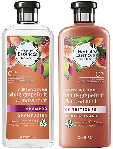 Herbal Essences Bio Renew Haircare - Naked Volume - White Grapefruit &amp; Mosa Mint - Shampoo &amp; Conditioner Set - Net Wt. 13.5 FL OZ (400 mL) Per Bottle - One Set