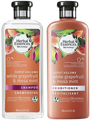 Herbal Essences Bio Renew Haircare - Naked Volume - White Grapefruit &amp; Mosa Mint - Shampoo &amp; Conditioner Set - Net Wt. 13.5 FL OZ (400 mL) Per Bottle - One Set