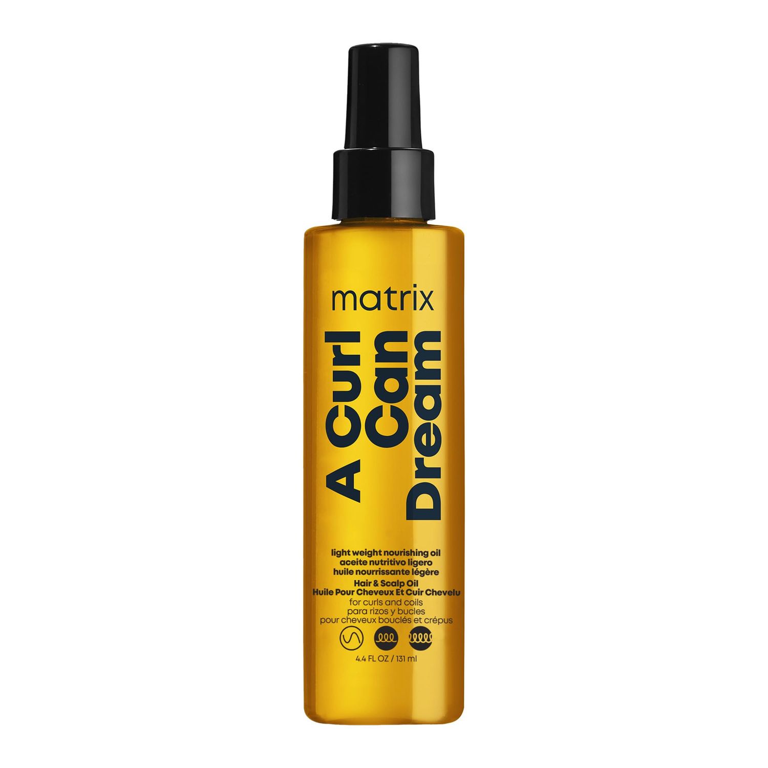 Matrix A Curl Can Dream Light-Weight Hair and Scalp Oil, Controls Frizz For Curly &amp; Coily Hair, Silicone Free, With Manuka Honey Extract, 4.4 Fl Oz