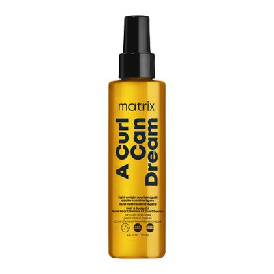 Matrix A Curl Can Dream Light-Weight Hair and Scalp Oil, Controls Frizz For Curly &amp; Coily Hair, Silicone Free, With Manuka Honey Extract, 4.4 Fl Oz