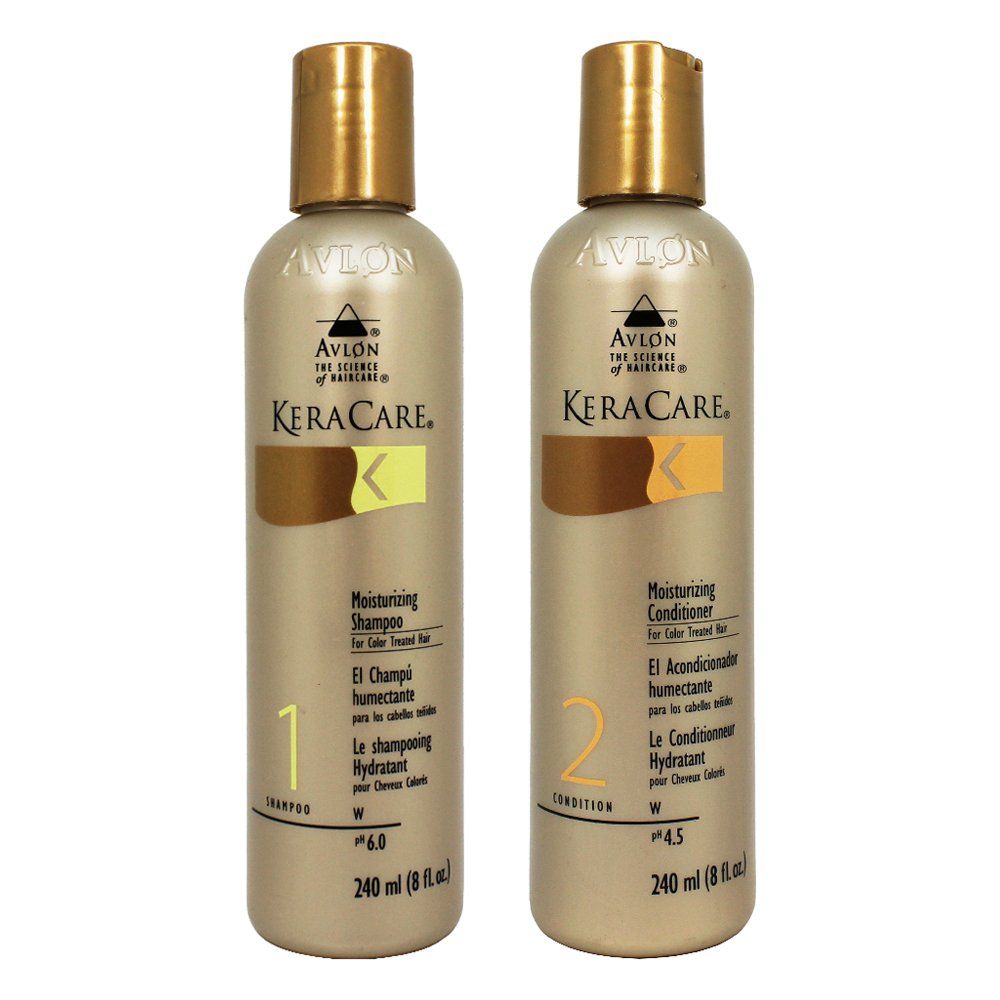 Avlon KeraCare Color-Treated Hair Duo: 8 oz Moisturizing Shampoo &amp; Conditioner Set