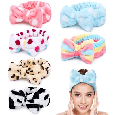 LADES Soft Skincare Headband - Adjustable, Comfortable &amp; Stretchy Fabric, Cute Patterns for Makeup, Facial - Non-Slip, Headband for Hair Control