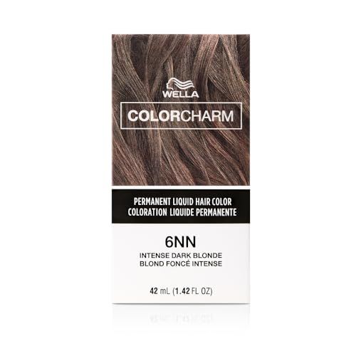 COLORCHARM Permanent Liquid Hair Color for Gray Coverage| 6NN Intense Dark Blonde | 1.4 Fl Oz