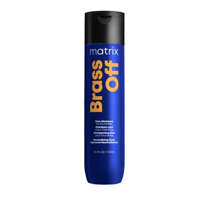 Matrix Brass Off Blue Shampoo | Refreshes, Tones &amp; Neutralizes Brassy Tones | Color Depositing Shampoo | For Lightened Brunettes or Dark Blondes | For Color Treated Hair
