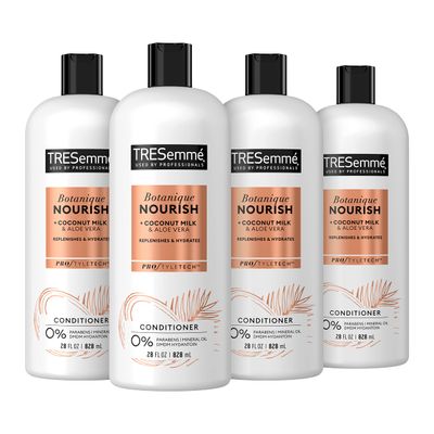 TRESemm Conditioner Botanique Nourish 4 Pack With 100% Natural Coconut Milk and Aloe Vera 28 Fl Oz