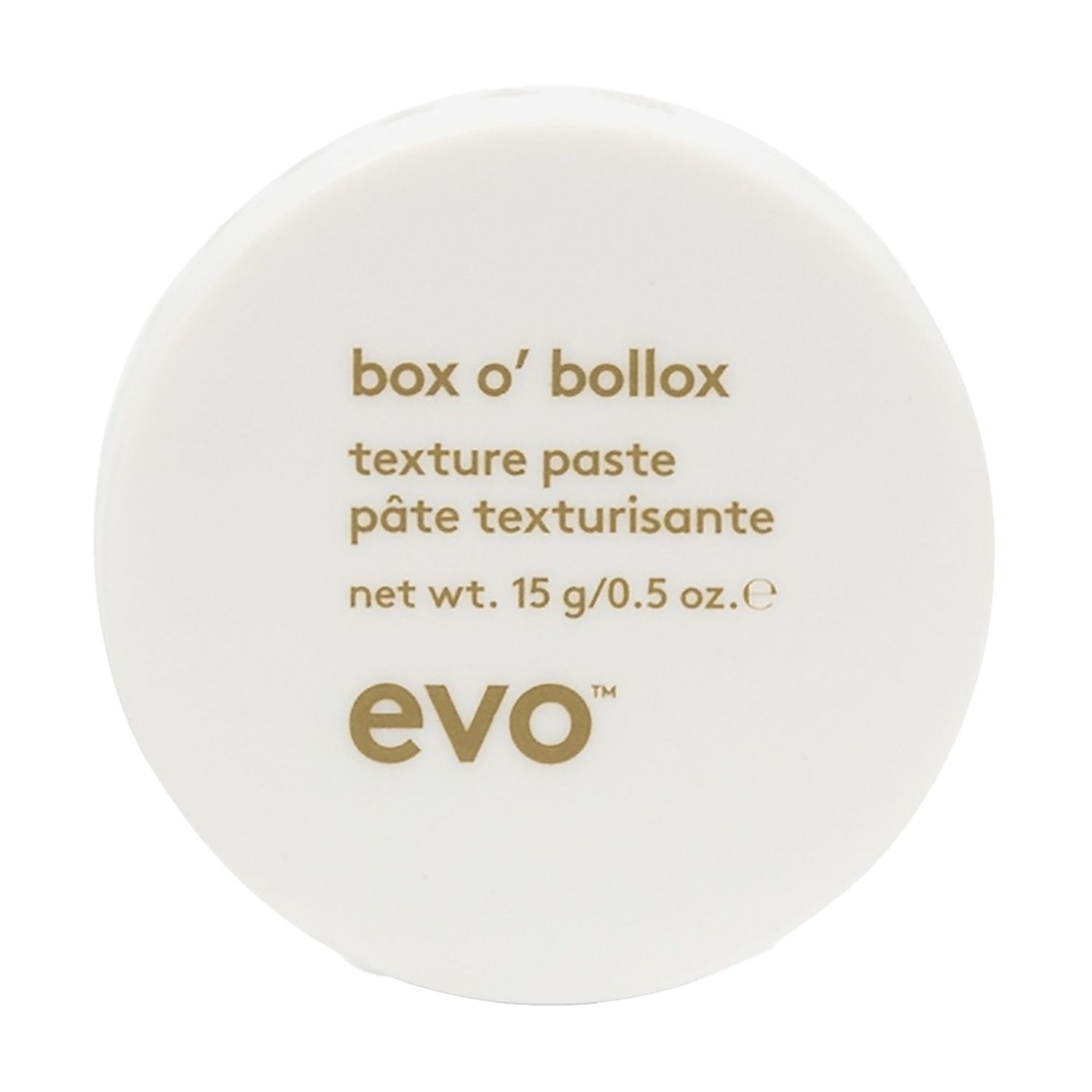 EVO Box O&#39; Bollox Texture Paste - Hair Styling Paste - Long-Lasting Hold with a Matte Finish &amp; Anti Frizz - Travel Size - 15g/ 0.5oz