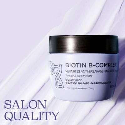 Luseta Biotin B-Complex Hair Mask for Hair Growth &amp; Strengthener 16.9 Oz Deep Conditioning for Thinning Damaged Hair with Argan Caffein Oil