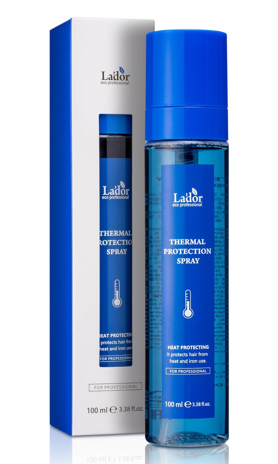 LA&#39;DOR Hair Heat Protectant Spray Leave-In Conditioner Detangler Mist for Hot Tools &amp; Curling Iron - Instant Gloss Anti-Frizz Keratin Treatment Free of Silicone Paraben Sulfate Alcohol 3.4 Fl Oz LADOR
