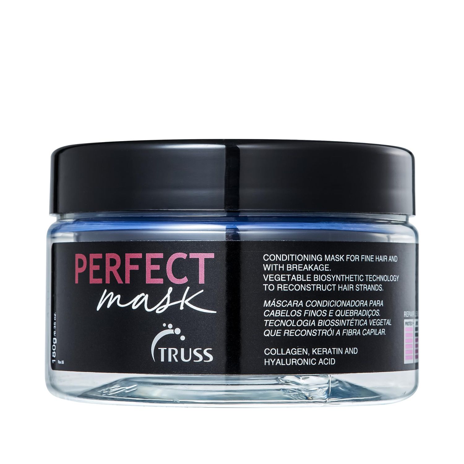 TRUSS Perfect Hair Mask with Collagen, Keratin &amp; Hyaluronic Acid - Deep Conditioning Hair Treatment - Intense Moisture &amp; Hydration - Repairs Fine, Thinning, Brittle, Dry Damaged Hair