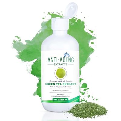 St. Croix Products Premium Grade Anti-Aging Green Tea Extract - Cosmetic Grade for Skincare, Hair &amp; Scalp Care with USDA Organic Green Tea Leaves (8 Oz)