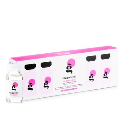 Ginger Milk Nutritive Hair Ampoule with Proteins and Pro-Vitamin B5 | BE GENEROUS | (Pack 6 x 0.5 fl oz)