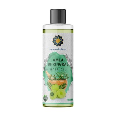 AYURVEDASHREE Hair Oil, 200 ml with Amla , Bhringraj , Brahmi , Methi , Shikakai , Neem , Henna , Pine , Clove , Eucalyptus &amp; Citronella Oil