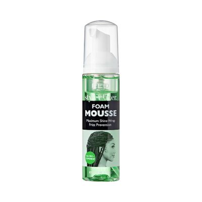 Red by Kiss Foaming Mini Travel Size Mousse, Maximum Shine Wrap Mousse, Reduce &amp; Prevent Frizz, Define Curls, Hold Styles, Nourishes Dry &amp; Crips Hair (Tea Tree + Peppermint)