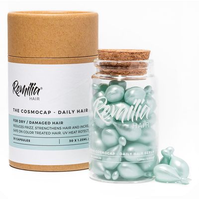 Remilia Hair Hair Serum with Keratin, Silk Protein &amp; Vitamin B5-30 Capsules - Hair Styling Oils for Frizzy and Damaged Hair