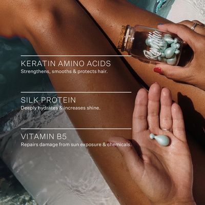Remilia Hair Hair Serum with Keratin, Silk Protein &amp; Vitamin B5-30 Capsules - Hair Styling Oils for Frizzy and Damaged Hair