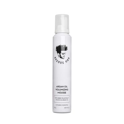 Avenue Man Argan Oil Mousse - Thickening &amp; Volumizing Mousse for Men - Strong Hold, Frizz Control &amp; Humidity Resistance - Herbal-Infused Mens Hair Mousse - Long-Lasting Hair Mousse for Men (6.0 oz)