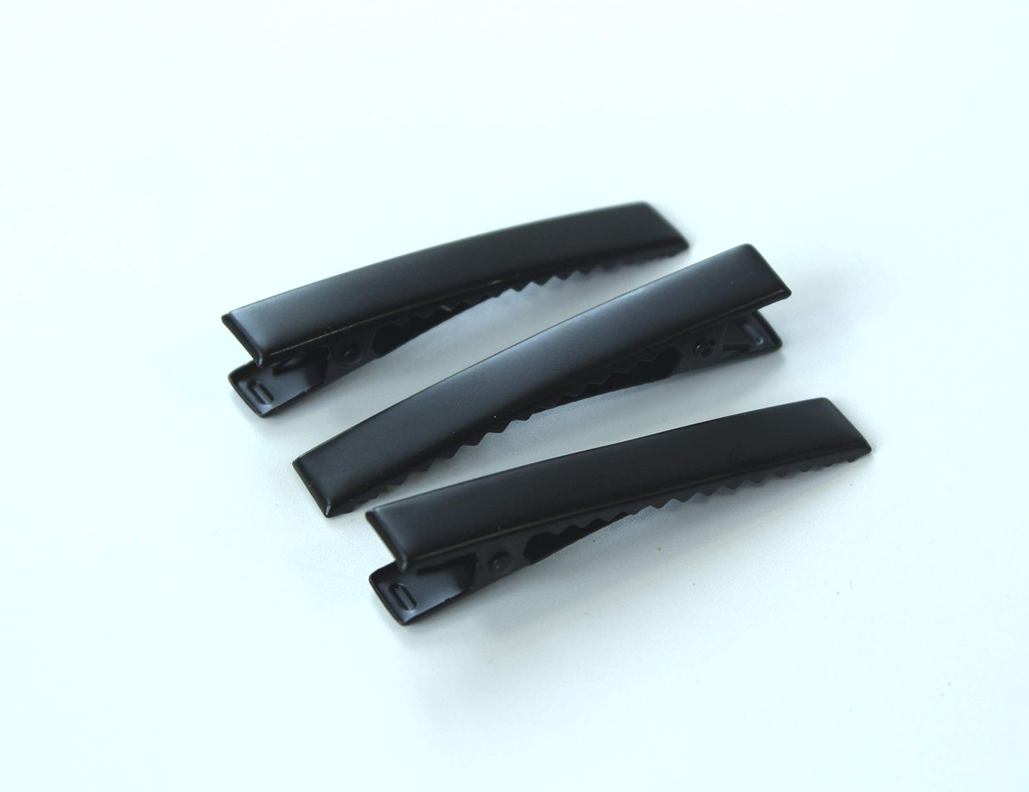 ALL in ONE 50pcs Small Size Hair Clip for adults DIY (35MM/1.37 Black Flat Alligator Clips)