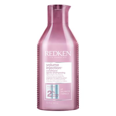 Redken Volume Injection Conditioner, Lightweight Volume Conditioner For Fine Hair, Detangles and Adds Volume &amp; Body to Flat Hair, Soft, Shiny Finish, Paraben Free, 10.1 fl Oz
